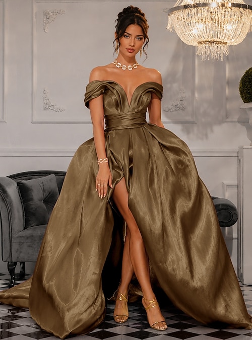 evening dresses celebrity styles strapless open back dress Hollywood Celebrity Style Long Strapless Satin Prom  Evening Dresses