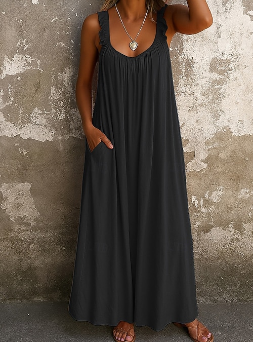 loose vest dress Vkoywkm Womens Sweater Vest Dress Oversized V Neck Sleeveless Pullover Sweater Dress Solid Ribbed Knit Vest Dress Loose Casual Tank Sweater Dress,