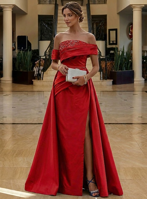 formal engagement dresses Red Satin 3D Flowers Two-Piece Dress shirt bottom (front) Pink Lace Girls Women Dresses