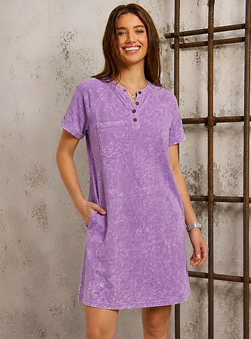 loose fit t shirt dress Loose-Fit T-Shirt Dress Set