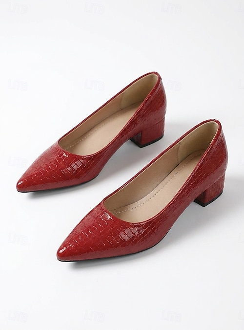 comfortable red dress shoes Dress Shoes Women Round Toe Square Kitten Heel Buckle Strap Black Wine Red Casual from Dhgate Dress Shoes