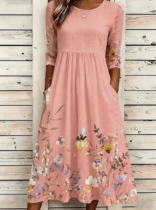 casual easter dress women in green Dresses Solid Embroidered Hollowed Out See-through Half A Turtleneck Long Sleeve Dresses(Green/L) Sleeve Length Easter Women's Midi Dress Shift