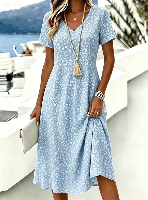 womens easter midi dress Womens Easter Dresses 2025 Casual Short Sleeve Crew Neck Midi Dress with Pockets Funny Rabbit Egg Print Floral Dress Summer Trendy Oversized Flowy Dress Beach Sundresses S at Amazon Women's Clothing store