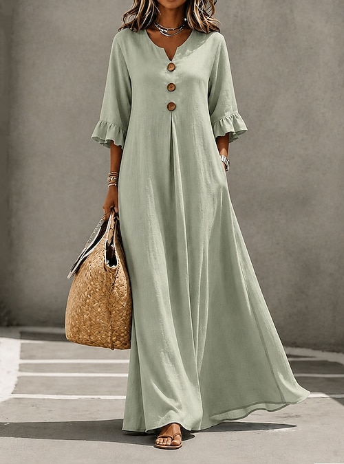 sage green casual dress Evita Dress, Women's Dresses, Dress, Summer Dress, Midi Dress, Dress, Boho Dresses, Women's Clothing, Wedding everyday polish Women's Maxi Dress Casual Dress