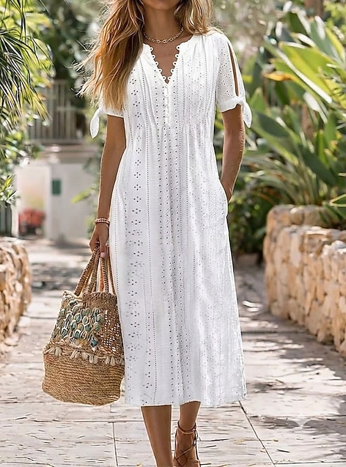 tadashi shoji cocktail dresses on sale Women's Lou Embroidered Crepe Bell Sleeve Dress worthy detailing Coastal Capsule Print Skater Dress – Select Shoe Size:UK 13.5 / US 14.5