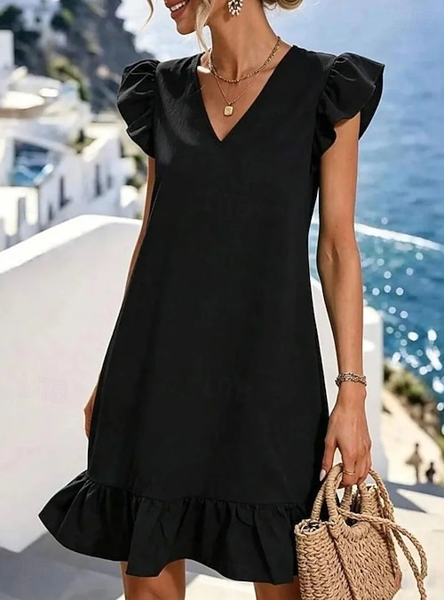 boutique black dress Honey Maxi - US 4 long sleeves with a Pattern Type_Plus Size 9 Little Black Dress Size:5XLT