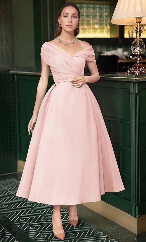 elegant 50s dresses Women's Elegant Church Bodycon Wrap Dress 50s Vintage Pencil Sheath Midi Dresses