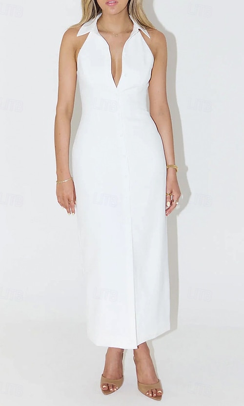 white dress midi graduation Berylove Women White Graduation Dress A Line Spaghetti Straps Midi Grad Ceremony Dress, White / custom