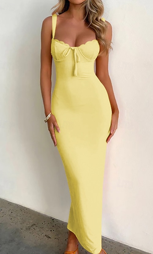 slim fit dress slacks T713 Pale Yellow – Amoris main image 0