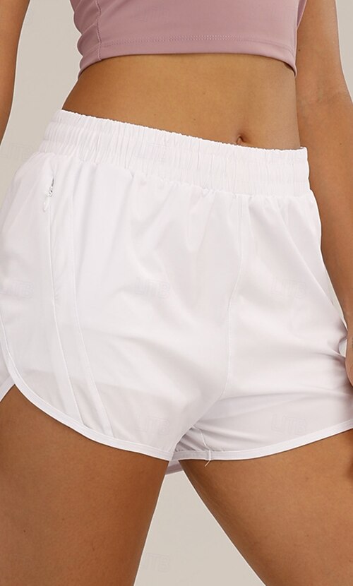 Women's Shorts Slacks Fashion Streetwear Short Natural Plain Elastic Waist  Comfy Outdoor Comfortable Street Going out Magenta Dark Gray Black White Su - Main Image