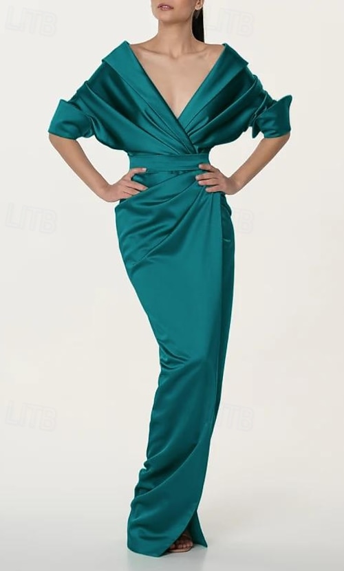 portrait collar bridesmaid dress Marsoni by Colors Portrait Collar Evening Dress M317 main image 1