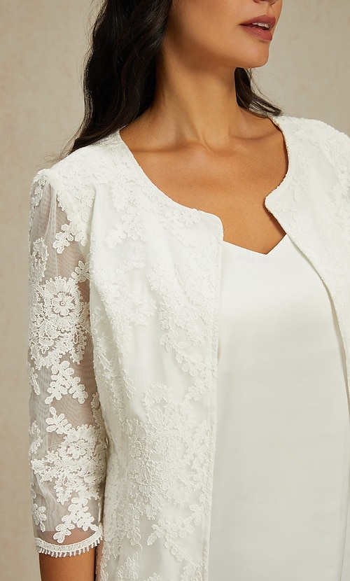 black lace dress summer wedding Black Lace Wedding Dress with Sexy Sheer Open Back and Long Sleeves main image 0