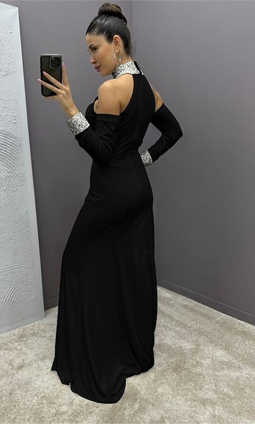Mermaid Sequin Evening Gown Elegant Dress Engagement Formal Evening Sweep / Brush Train Long Sleeve High Neck Masquerade Dress 2026 - $171.99 Mermaid Sequin Evening Gown Elegant Dress Engagement Formal Evening Sweep / Brush Train Long Sleeve High Neck Masquerade Dress 2026 - $171.99