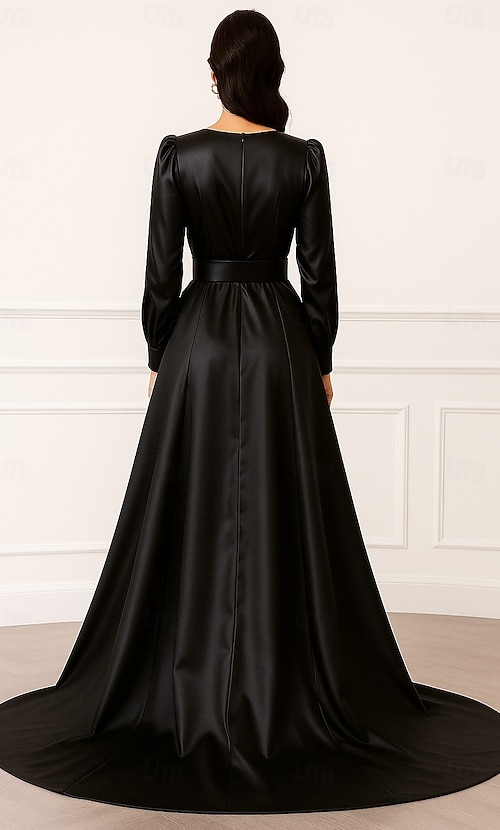 black prom dress with gold belt Sherri Hill Style 55282 | Sherri Hill Dresses main image 1
