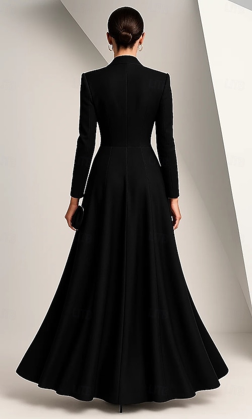 tuxedo formal dress Navy Cady with Velvet Lapel and Bow Detail 100% Polyester Knit 62.00 Top Of Shoulder To Hem Model is 510 / 178cm Your dress should be a perfect fit. Halter Tuxedo Maxi Dress with