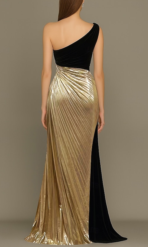 Sheath Column Floor Length Prom Dresses Evening Gown Ball Gown Formal Dress Elegant Silky Sleeveless One Shoulder Wedding Formal Champagne Mother Of the Bride Dress Satin with Rhinestone Pleats 2026 - $195.99 Sheath Column Floor Length Prom Dresses Evening Gown Ball Gown Formal Dress Elegant Silky Sleeveless One Shoulder Wedding Formal Champagne Mother Of the Bride Dress Satin with Rhinestone Pleats 2026 - $195.99