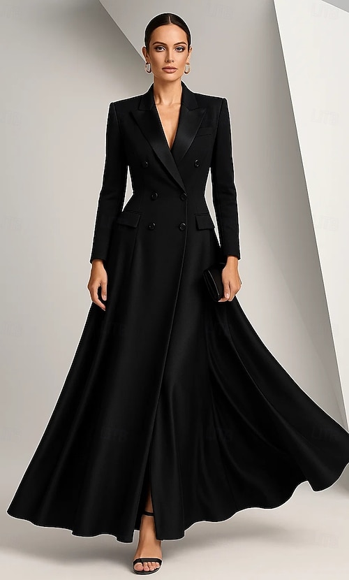 tuxedo formal dress Drama Queen 100% Polyester Knit 62.00 Top Of Shoulder To Hem Model is 510 / 178cm Your dress should be a perfect fit. Tuxedo Dress A-Line Mermaid Formal
