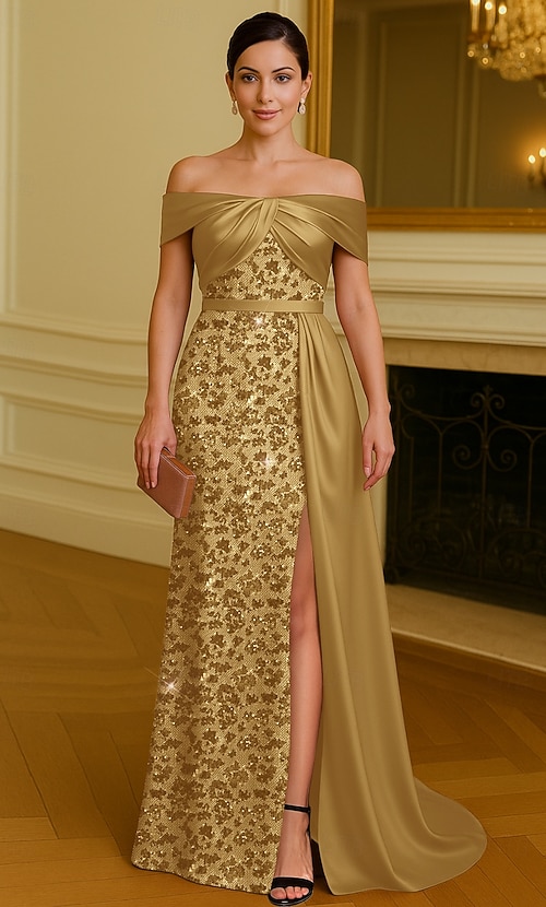 ball gown off-the-shoulder sleeveless floor-length lace satin dresses Prom Dress 2026 Ball Gown Burgundy Satin Long Off-the-Shoulder