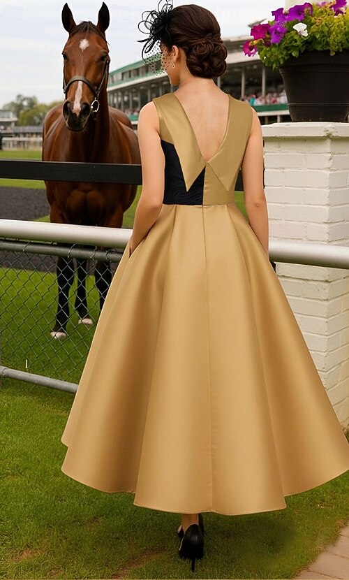 orange kentucky derby dress just warming up for Kentucky Derby 2027 #derby #kentuckyderby #derbyhats #ootd #partytime