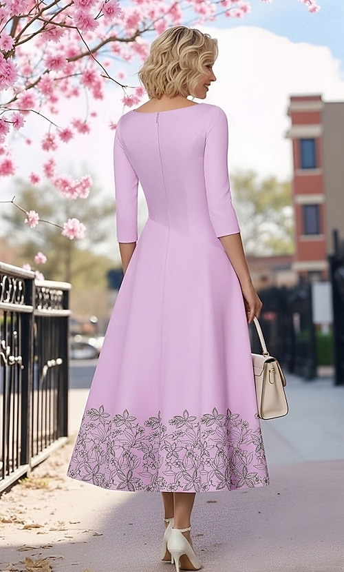 open lace back dress Dressystar Vintage 1950s Retro Cocktail Party Dress Lavender