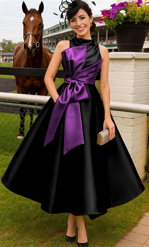 black kentucky derby dress Kentucky Derby Dress Race Outfit in Black by May Queen MQ1948 Black / 8