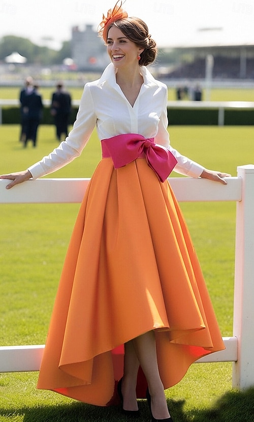 orange kentucky derby dress These Kentucky Derby Dresses Are a Sure Bet for Race Day