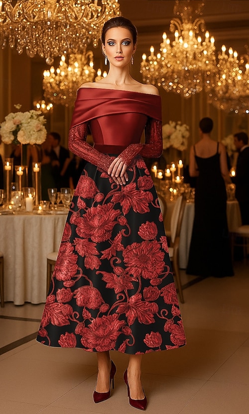 asos pink beaded dress Pink Luxurious Evening Dress Beaded Long Sleeves A Line Prom Dress main image 0
