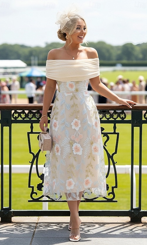 off the shoulder derby dress What to Wear To The Kentucky Derby: Dress Edit