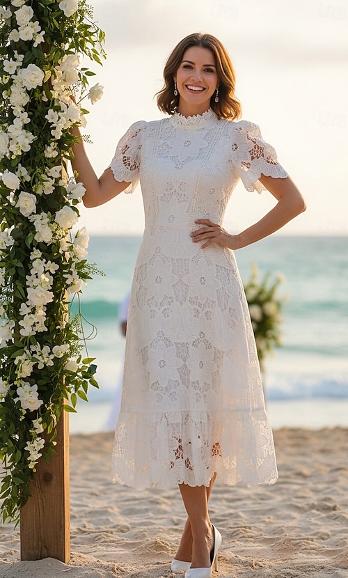 elegant short white lace dress Women Elegant short summer white dress,White summer cotton lace dress for  women,Women wedding dress,White cotton lace dress,Boho white dress   Adrenalinefashion