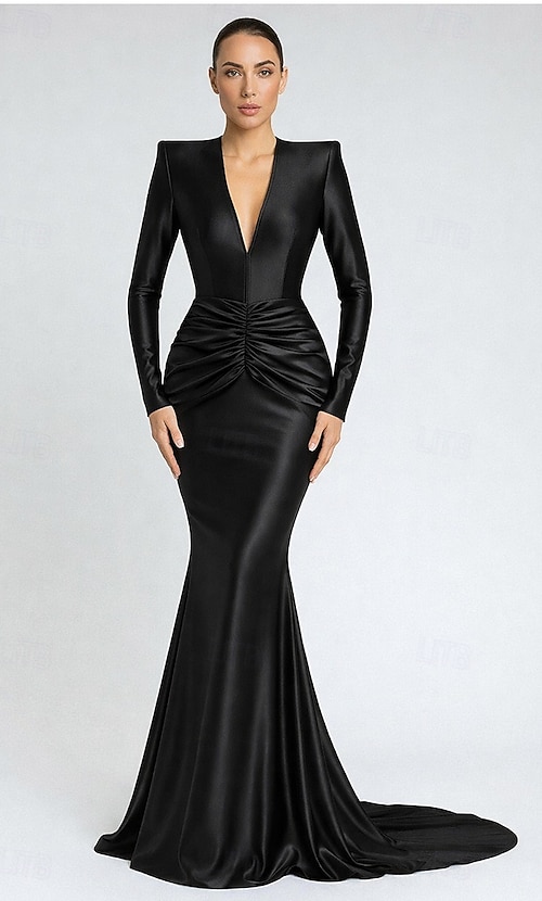 dresses knee length semi formal Elegant Applique Half Sleeves Knee Length Sheath Prom Dresses Online main image 0