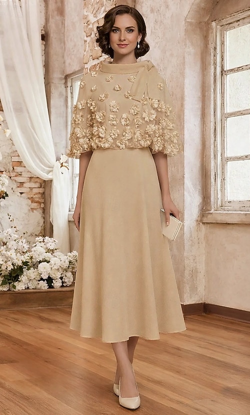 sachin and babi light blue dress Lace Boat Neck Long Sleeves Bridesmaid Dress| Plus Size main image 0