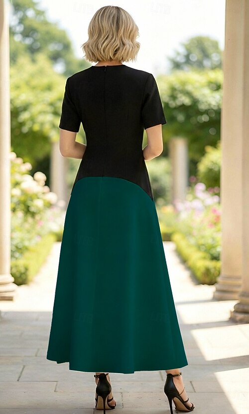 formal ankle length dresses Satin Mother of the Bride A Line One Shoulder Gown COCOMELODY CM0366, M-Olive Green Elegant Satin Dress With V Ankle Length Bridesmaid Dresses |