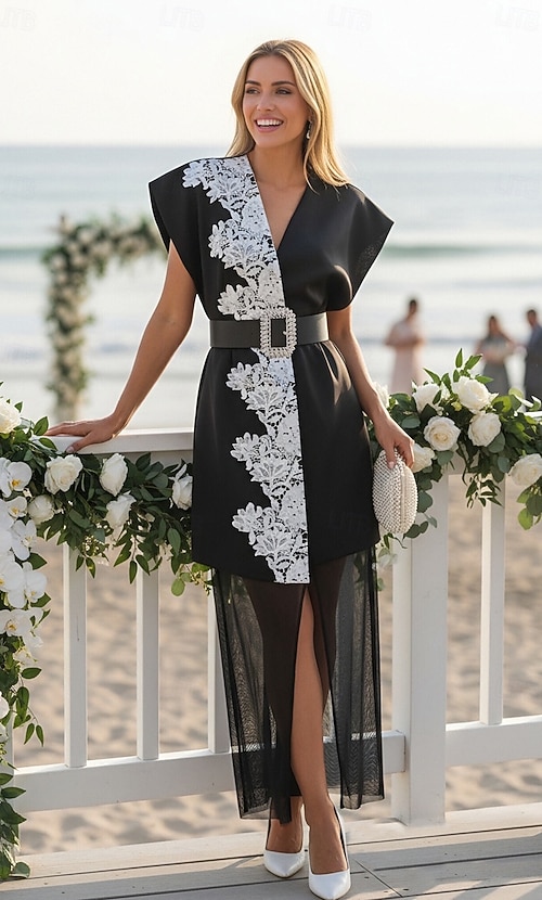 cap sleeve dress for wedding guest Apricot A-Line Layers Sleeves or other small items Ever-Pretty Jacquard Cap Sleeve A-Line