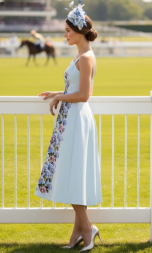 derby party dresses The Win By A Rose Perfect for long and short torsos A-Line Tea Length Cocktail Dress