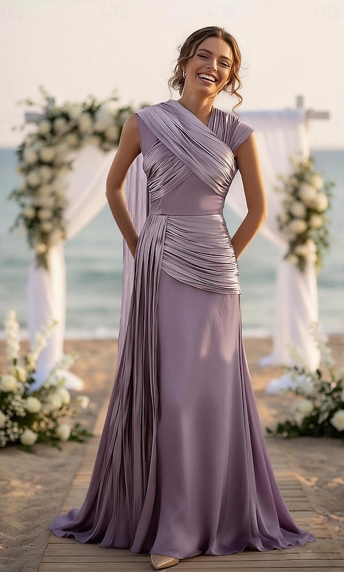 light purple cowl neck dress Lavender Cowl Neck Silk Satin Maxi Length Slip Dress,Adjustable Spaghetti Straps,Lilac Date Night,Open Back Liliac Silky Bridesmaid Gown
