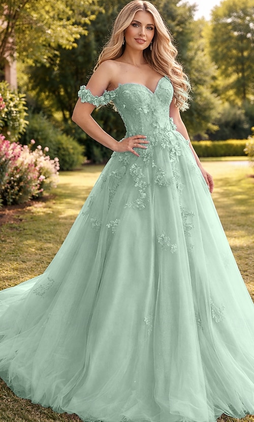 brown lace asymmetrical dress A Line Spaghetti Straps Sweep Train Blue Chiffon Long Prom Dresses wit –  abcprom main image 1