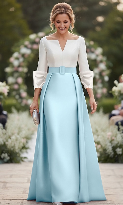 sachin and babi light blue dress Burda 4/2017 107b Dress Sewing Tutorial main image 0