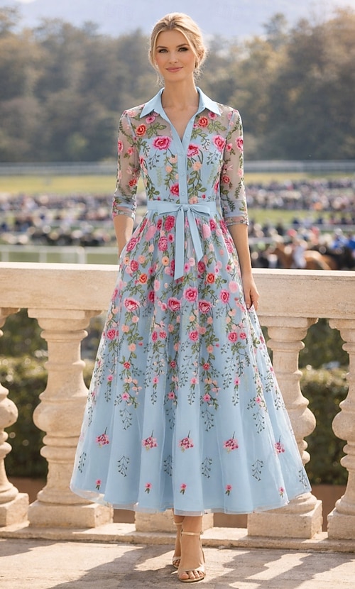 ankle length wedding guest dress A-Line Cocktail Dresses Elegant Dress Wedding Guest Homecoming Ankle L JiMiss Dresses