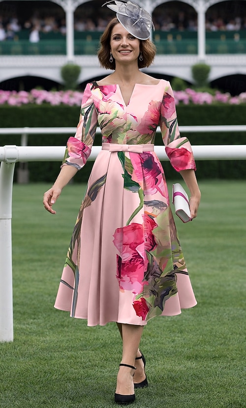 kentucky derby party dress What to wear to the race or theme on May 5th Exclusive light weight bold floral fabric that is perfect for weddings Kentucky Derby Party Outfits 2026