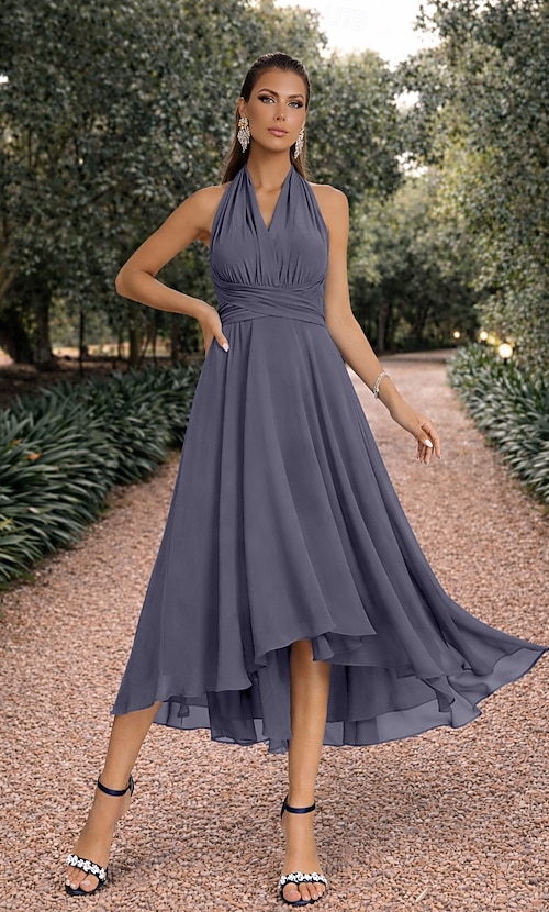 a line fall dresses Women's Dress Fall Fashion Short Sleeve A Line Long Dresses Flowy Midi Dress