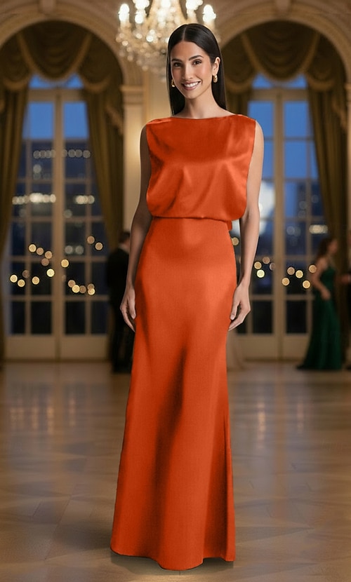 just be prom dresses A-Line Floor Length Prom Dresses Color Block Fairy Half Sleeve Scoop Neck Wedding Guest Wedding Party Tulle with Pleats Ruffles 2026
