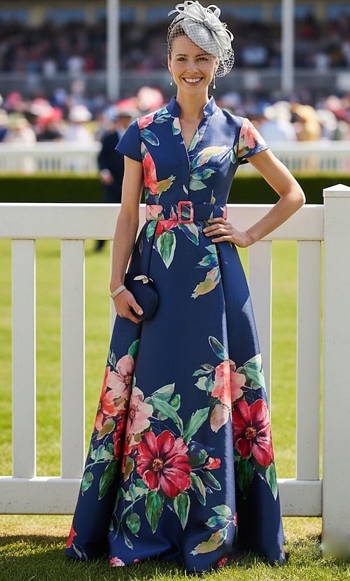 navy blue kentucky derby dress Navy Derby Dress