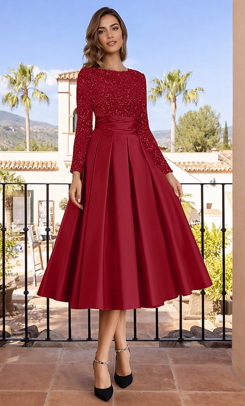 open lace back dress Long Sleeve Short Sequin Sylvia Hoco Dress main image 1