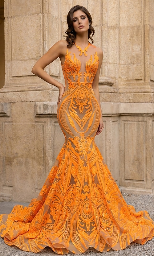 slim fit dress slacks New Arrival Yellow With Black Appliques Prom Dresses South African Gir –  DSProm