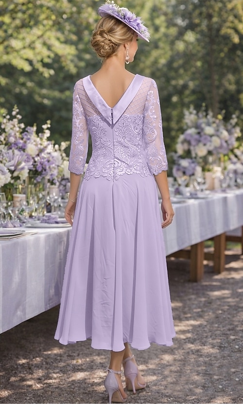 lavender cocktail dress for wedding Lavender Purple Lace Mermaid Gothic Wedding Dress