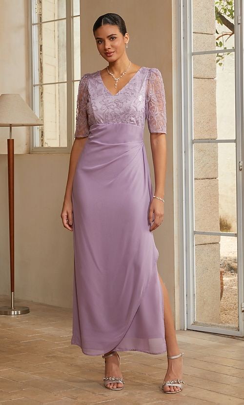 lavender semi formal dresses lavender prom dresses Ombre Purple Shimmer Mermaid Rhinestones Sleeveless Prom Dress