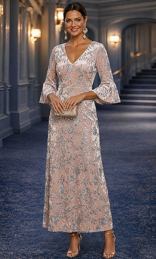 ankle-length mother of the bride dresses A-Line Ankle Length Chiffon Mother of the Bride Dresses COCOMELODY CM0355, M-Regency
