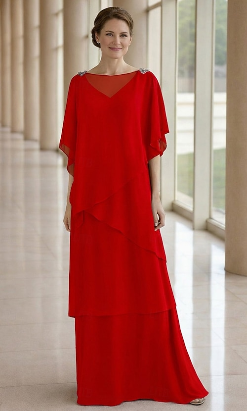 tiered dress wedding guest Wedtrend Women Burgundy Bridesmaid A-Line Sweetheart Chiffon Party Dress, Burgundy / US2 1x Women Dress The most perfect wedding guest