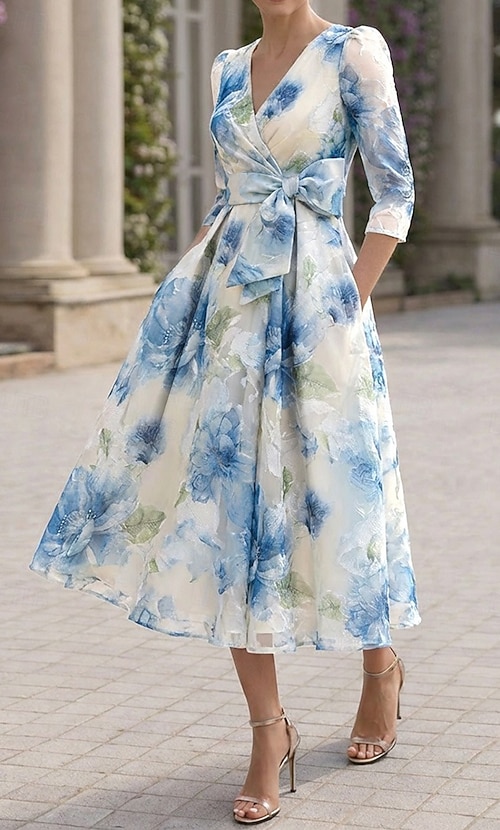 semi formal floral dress Flowers Dress, Dress, Women Dress, Colorful Dress, Dress, Cocktail Dress, Bohemian Dress, Midi Dress, Summer This long formal evening gown is ideal for someone who wants a fitted shape with a soft Long and Short Wedding Guest