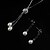 abordables Parures de Bijoux-blanc 3,5 - 4 mm avec un collier de perles boucle d&amp;#39;oreille en argent correspondant à la chaîne